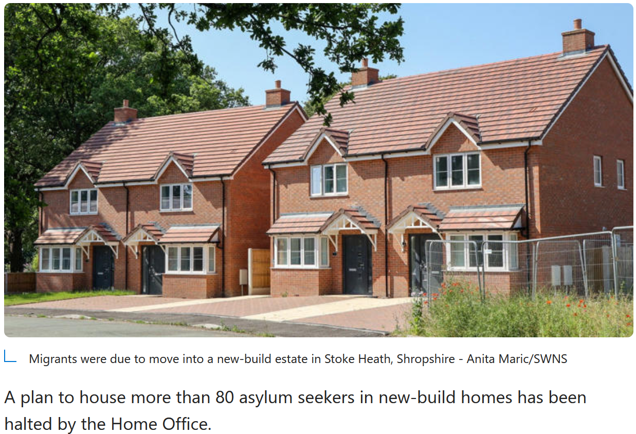 A Home Office spokesman said: “New homes should never house asylum seekers. The Home Secretary has directly intervened to stop migrants being moved into the Stoke Heath development and no asylum seekers remain on site.